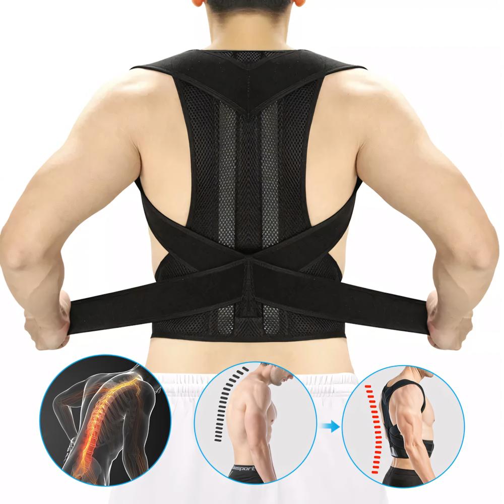 Posture Corrector for Women Men, Adjustable Back Brace Straightener, Relief for Neck/Shoulder, Scoliosis & Hunchback Correction