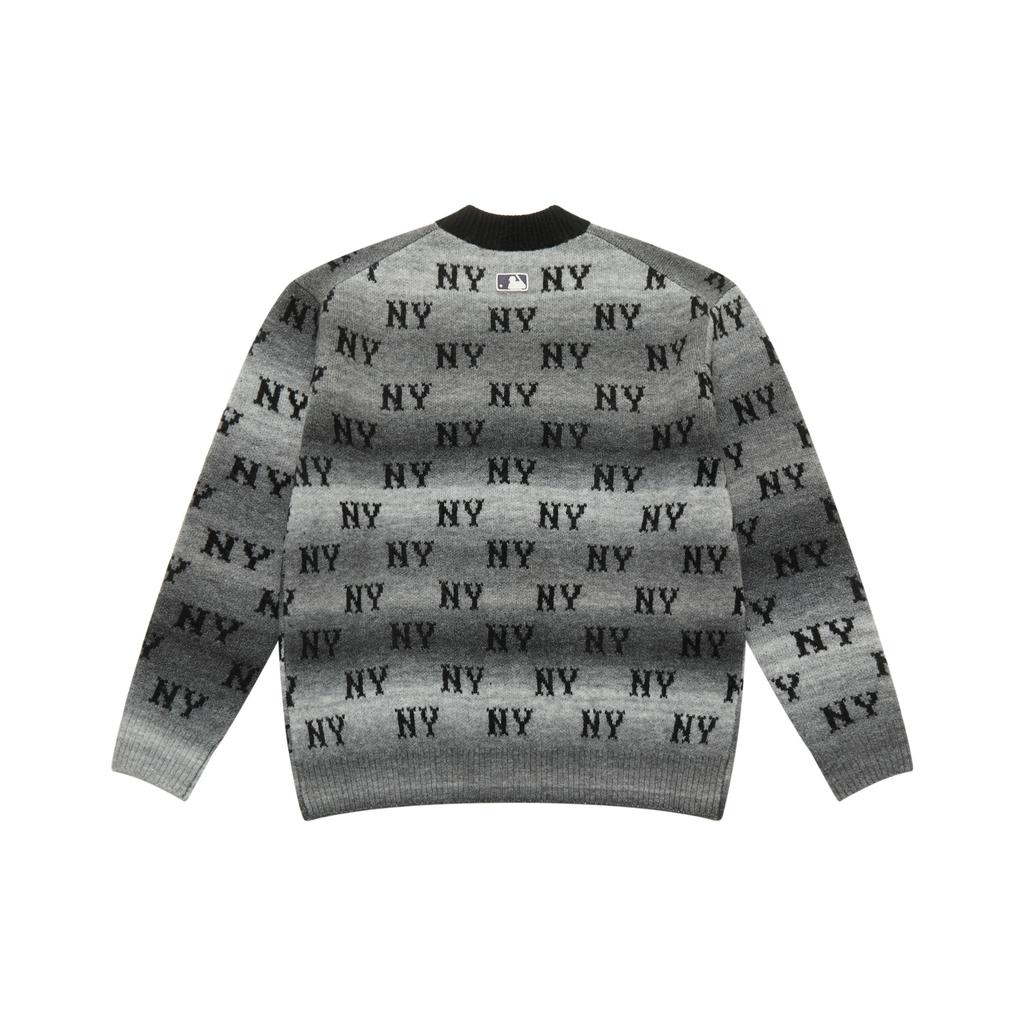 New MLB MONOGRAM Collection New York Yankees 25FW Knitwear Unisex Dark Charcoal Gray 3AKCM0354-50CGD