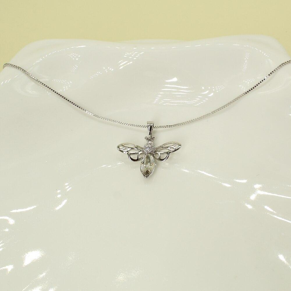 Creative Lovely Bee Crystal Pendant Necklaces Sweater Chain For Women Girls Fashion Pop Cute Christmas Birthday Jewelry Gifts