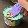 Cute Non-Slip Grip Cat Food Can Opener Easy-Clean Plastic Bottle Opener Cat Paw Ergonomic Canned Food Opener Cat Dog