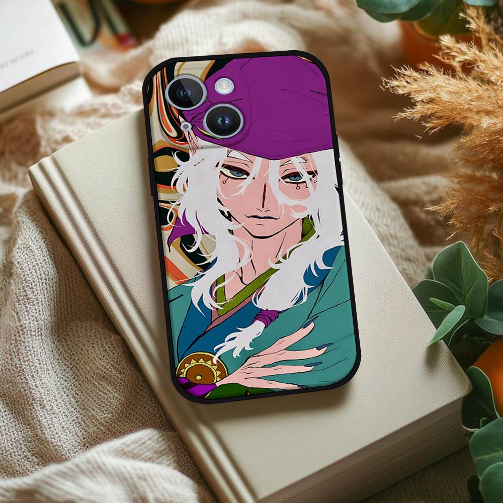 Anime Mononoke Kusuriuri Phone Case For IPhone 1716 15 14 13 Pro Max 11 12 Mini X Xs XR Black Silicone Cover