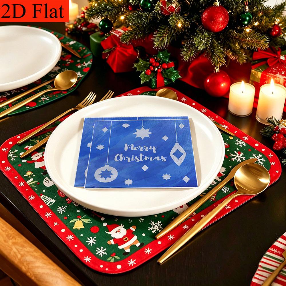 20pcs Disposable Napkins with Blessing Language Pattern Print for Wedding,Parties,and Daily Use for Thanksgiving Fall Christmas Table Decoration