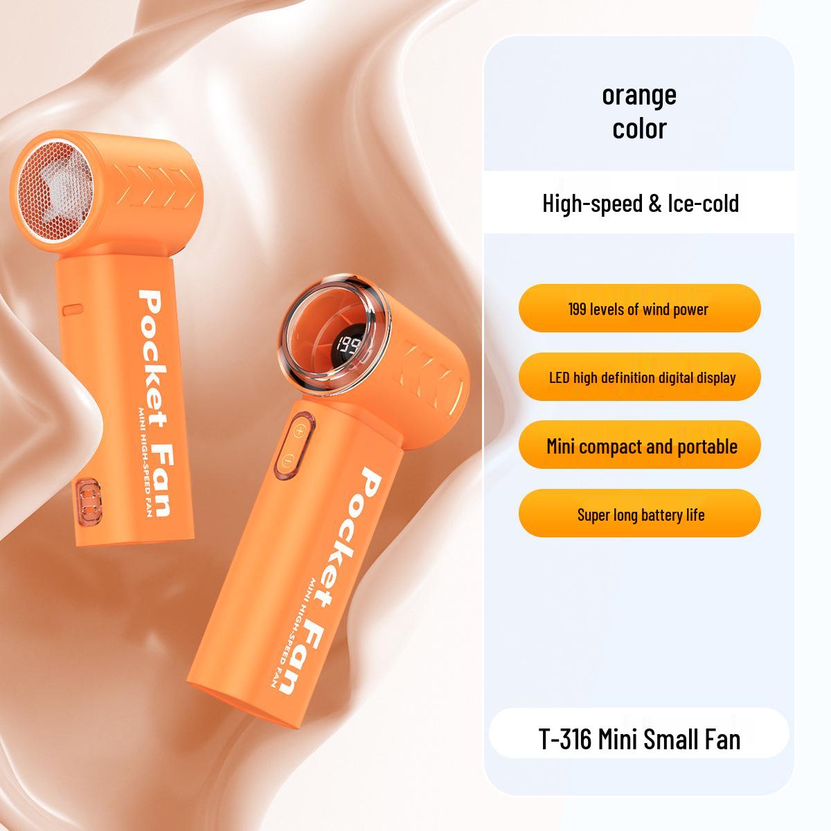 

2026 New Arrival Portable Handheld Mini Fan: Strong Wind, Long Battery Life 136mm*58.5mm*25mm