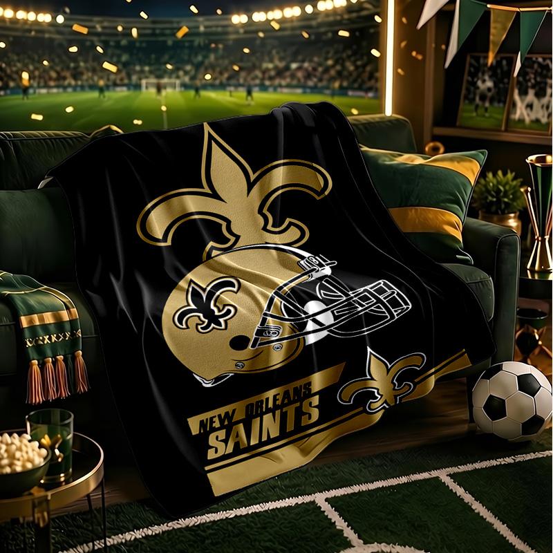 New Orleans Helmet Blanket Lightweight Flannel Bedding Blanket Perfect for Travel, Camping, Living Rooms, Offices, Sofas, Fan Christmas gift