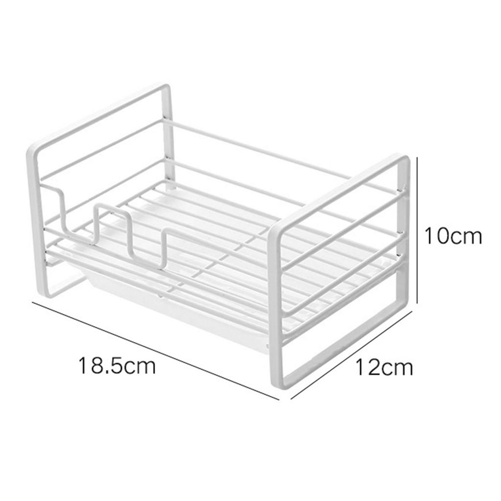 Sponge Storage Rack Matte White Compact Rust Prevention Sponge Drainer Rack Kitchen Drying Rack for