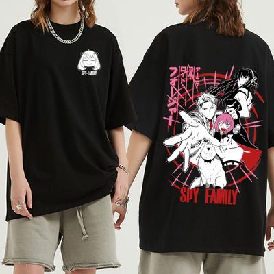 Hot Anime Spy X Family Loid Forger Anya Forger Yor Forger Print T Shirt Summer Men's Oversized T-shirts Cosplay Streetwear