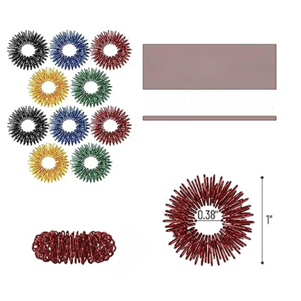 5/10/20Pcs Acupressure Rings Spiky Sensory Finger Rings Set For Teens Adults Stress Reducer Massager Stress Relief Fidget Toys