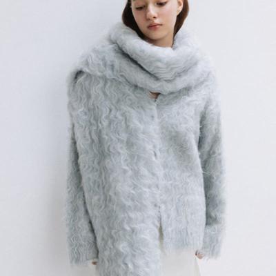 THETIS WAVY FLUFF LONG HAIR Wool MUFFLER_TT5W704LB