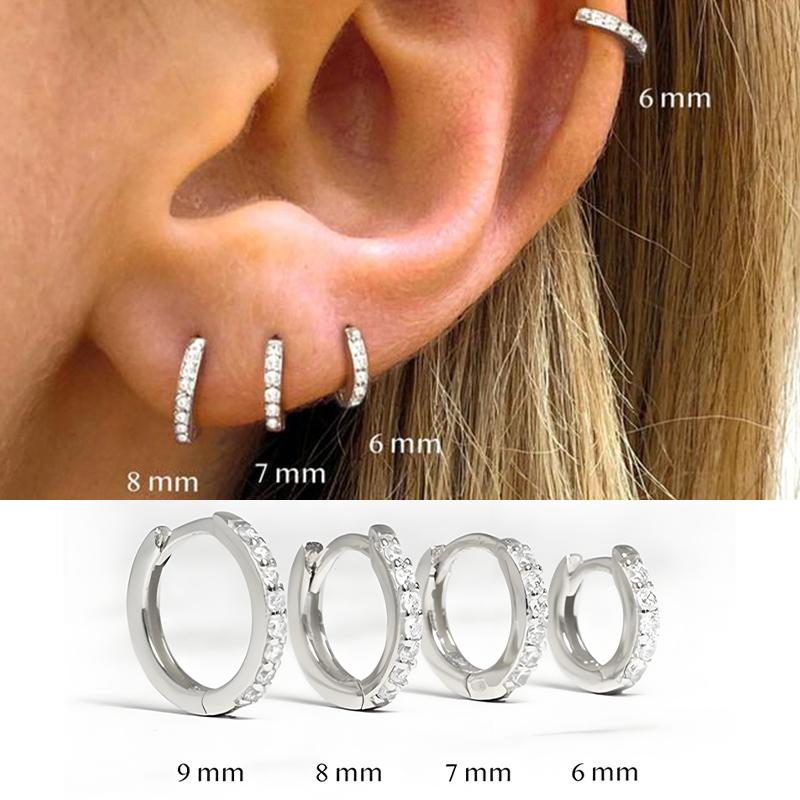 1 Set Metal Circle Drop Small Earrings For Women Trend Pendant Piercing Earrings Set Jewelry Gift