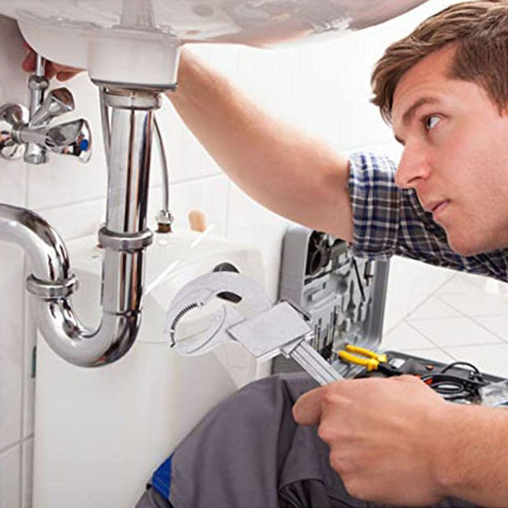 Large Opening Universal Adjustable Wrench Plumbing Repair Tool Sink Installation