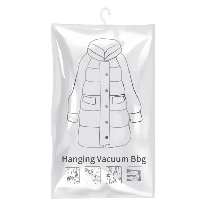 Hanging Vacuum Hanging Bag Hook Vacuum Compression Bag Down Jacket Clothing Storage Bag Side-pull Dust-proof Bag