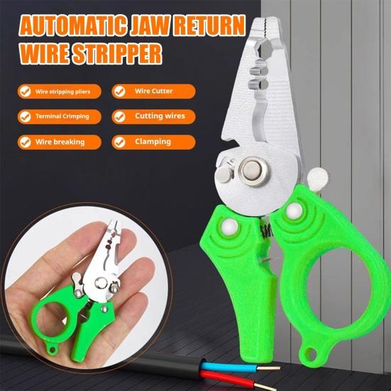 1/2Pcs Mini Wire Stripper Tool with Cutter Crimper Ergonomic Design Wire Splitter Trimmer Portable Cable Stripping Crimping Tool