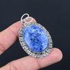 Natural Sodalite Handcrafted Engagement Third Eye Chakra Boho Pendant 925 Silver