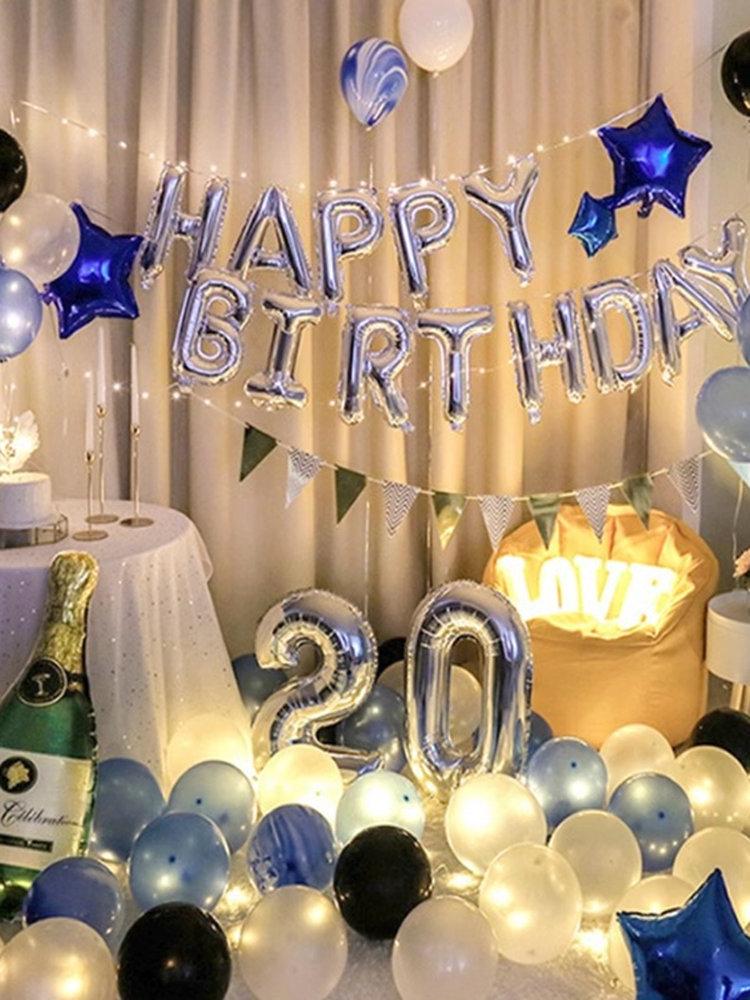 32-Inch Aluminum Foil Number Balloons Gold Silver Birthday Baby One Year Old Decorative Photography Balloons Celebration Supp...