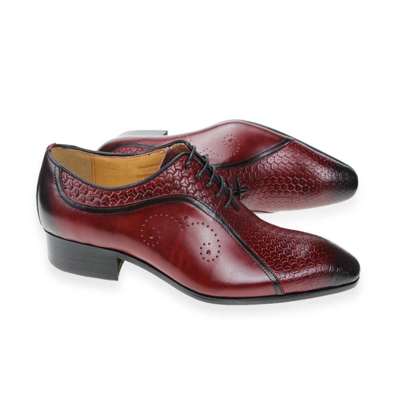 Moda Alta Calidad Formal Zapatos de Cuero Genuino para Hombre Noche Boda Calzado Cómodo Zapatos con Tallado Lateral Negro Marrón Brogue