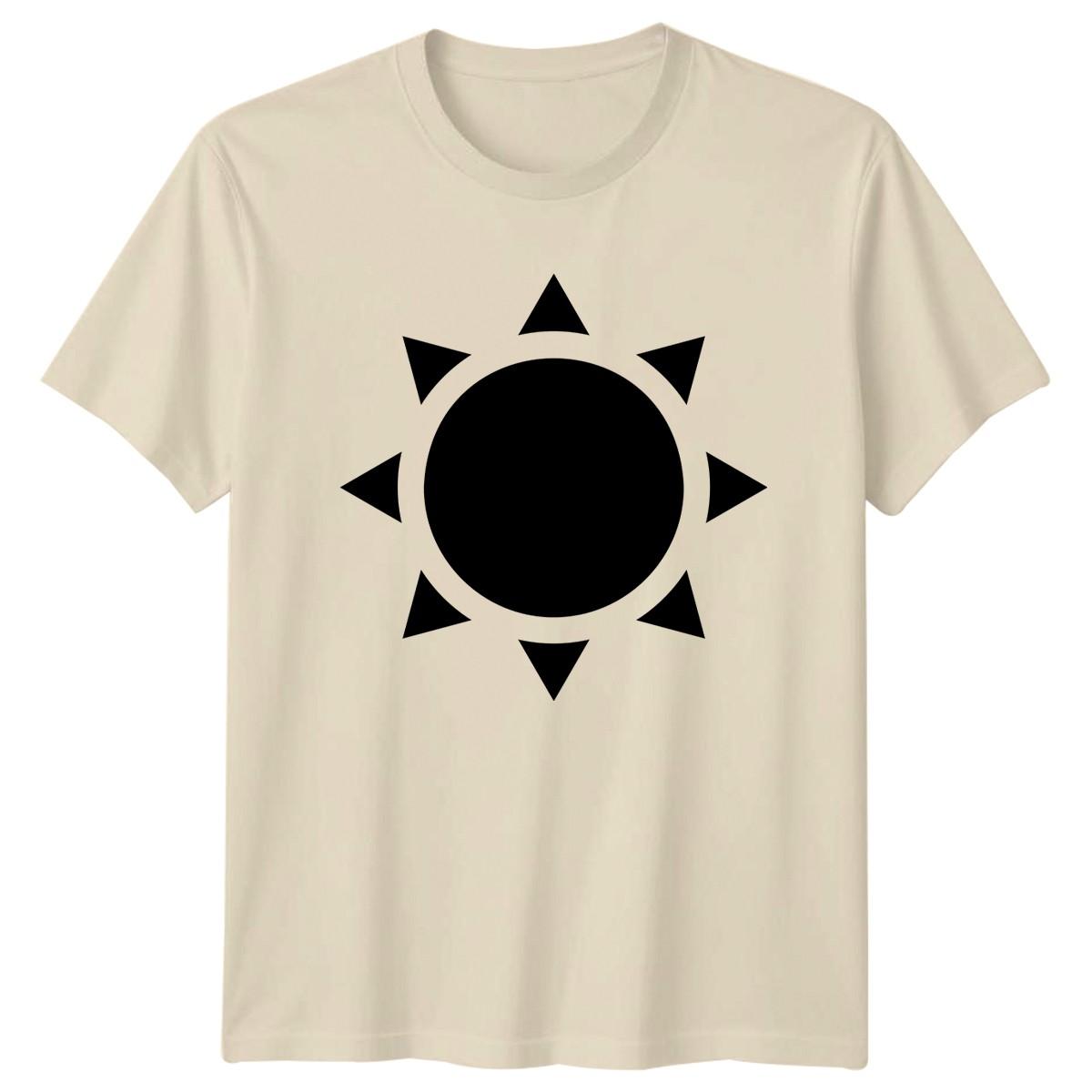 Minimalist Sun Design T-Shirt Summer Nature Icon Gift For Him And Her XL
