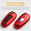 Sindeda Ford Key Fob Cover with Keychain, Soft Full Protection Key Shell, Compatible with Ford F150 F250 F350 F450 F550 Explorer Ranger Escape, Red