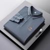Gestreiftes Baumwollhemd für Herren mittleren Alters, langärmeliges T-Shirt für Herren mittleren Alters, ST-Shirt