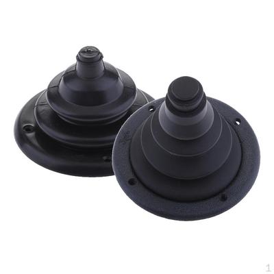 2 Boat Seal & Boot for Cable / Wiring Gas 0mm 105mm Black