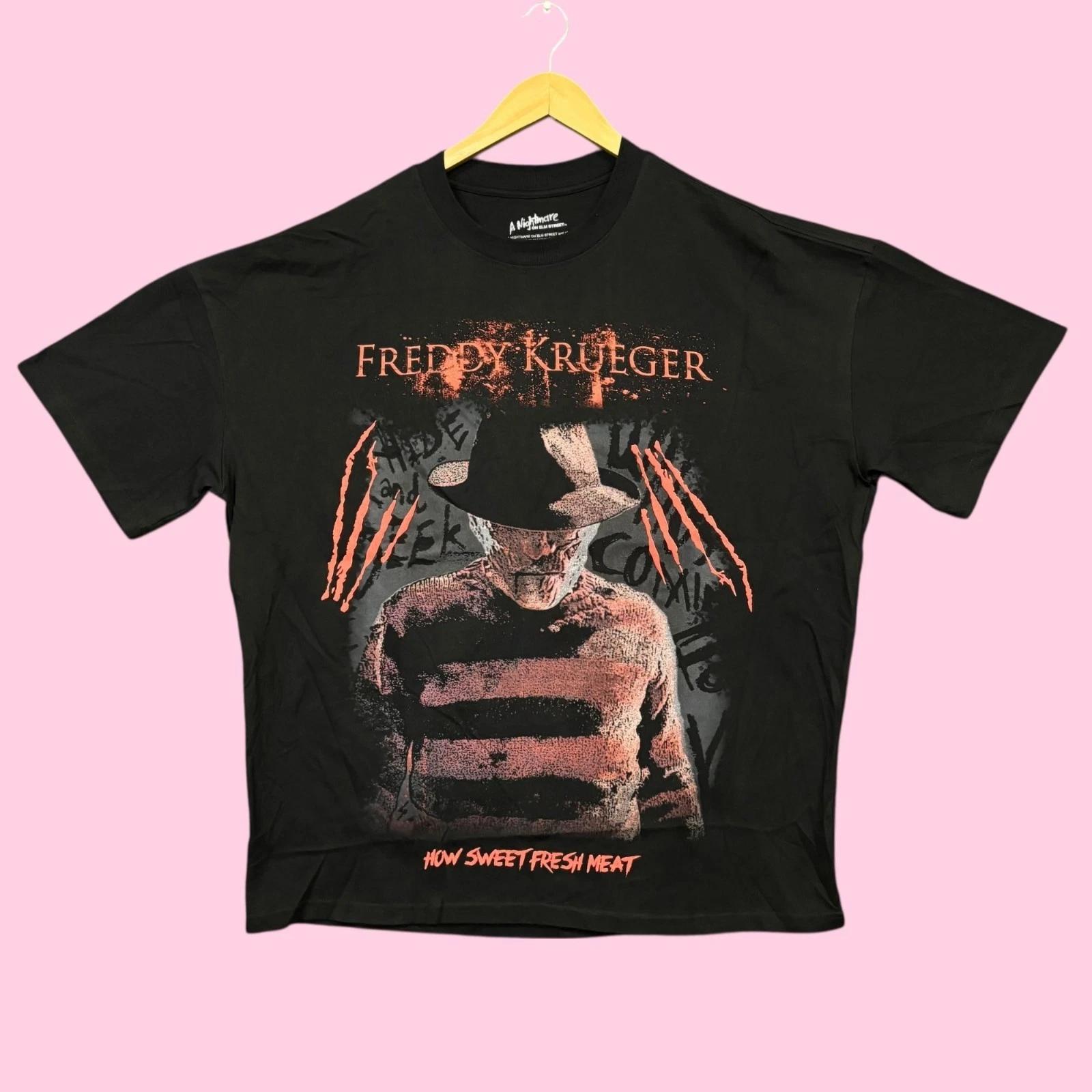 

A Nightmare on Elm Street Freddy Krueger How Sweet Fresh Meat Oversized Tee L L