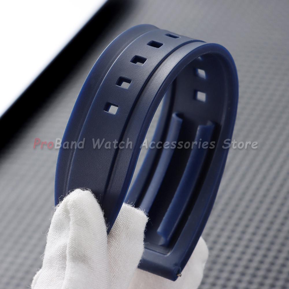 18mm 20mm 22mm 24mm Silikon-Uhrenarmband für Omega für Seiko Armband Wasserdichtes Gummi-Uhrenband Schnellverschluss Herrenarmband
