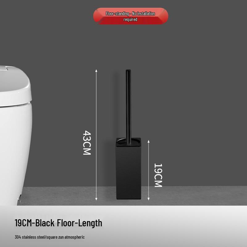 Stainless Steel Odor-Proof Toilet Brush Set with Draining Holder