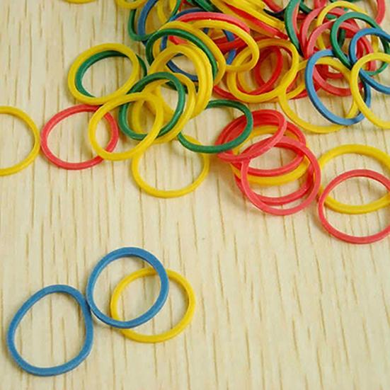 100Pcs Pet Rubber Bands Mixed Color High Elasticity Rubber Stretchable Pet Hair Bows for Cat