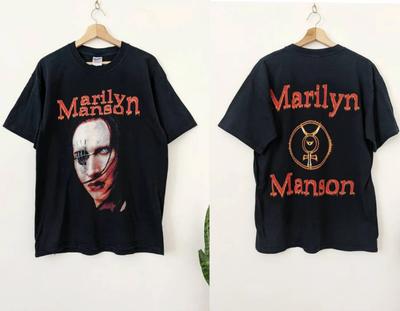 Vintage 90s T-Shirt Marilyn Manson Δύο Όψεις Μέγεθος S-5XL Unisex T-Shirt