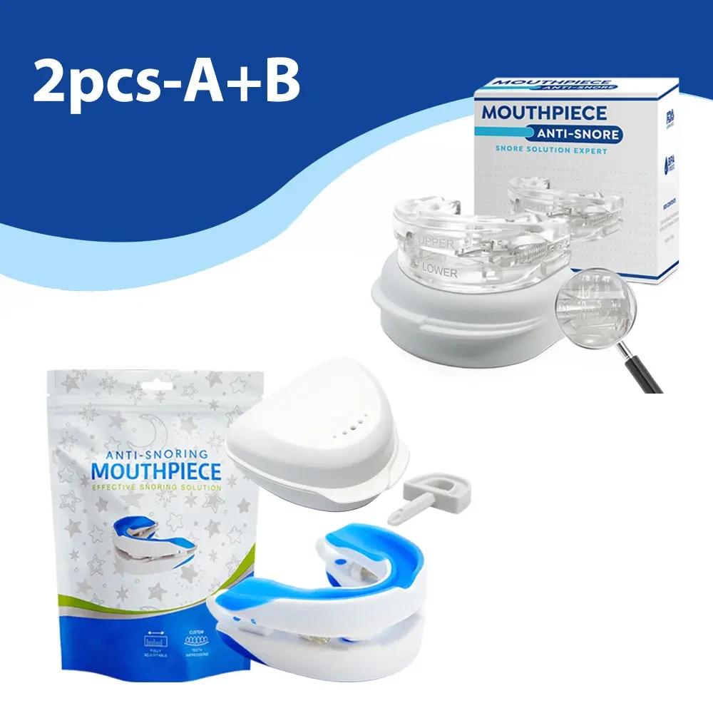 Protège-bouche anti-ronflement Embouchure en silicone Stop ronflement Bruxisme Aide au sommeil Protection contre l'apnée Dispositif anti-ronflement pour les dents Ronflement oral