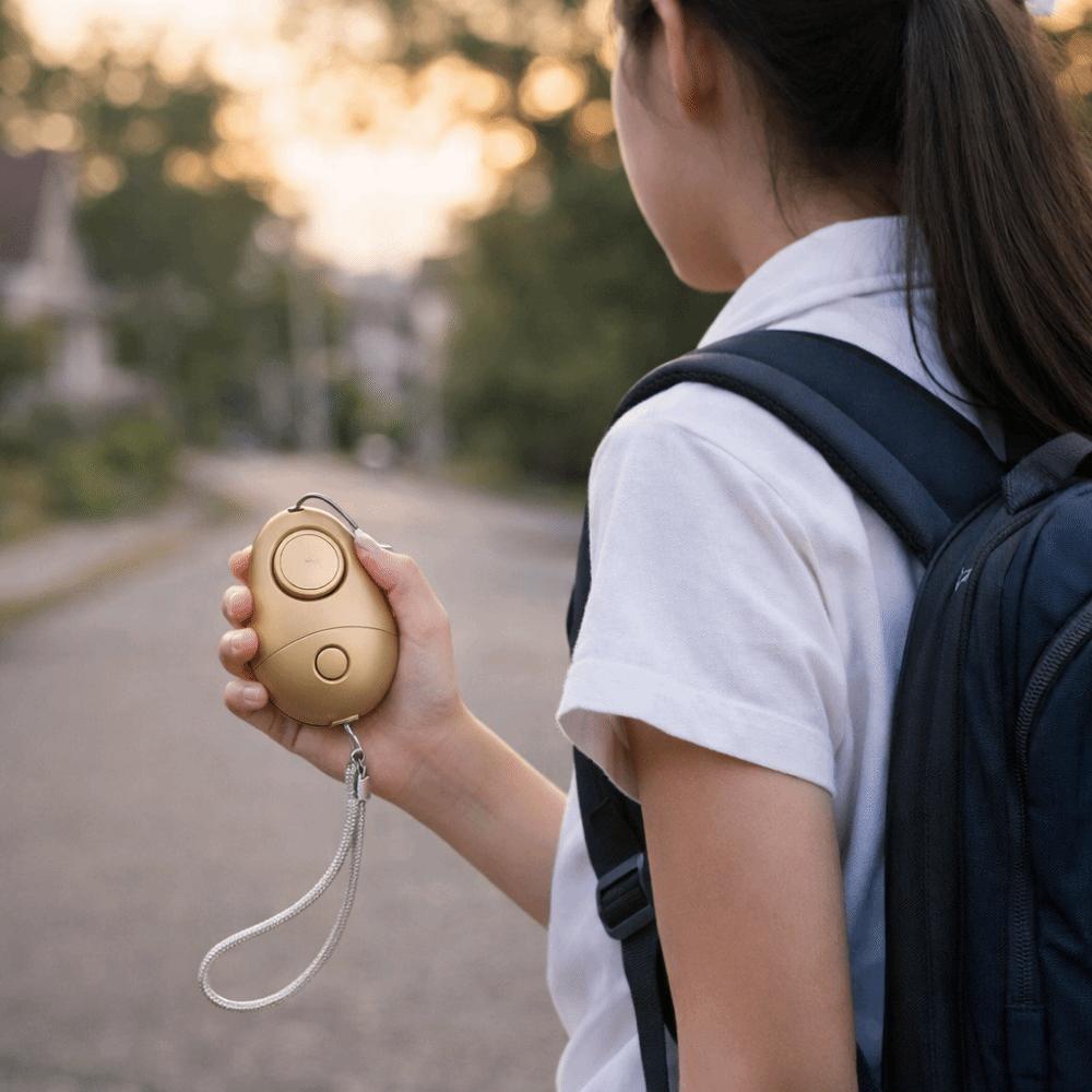 Anti-loss Loud Siren Personal Alarm Egg-shaped LED Flashlight Security Alarm 130dB Sound Safety Alarm Kids 3