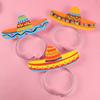 6pcs Mexican Theme Party Decorations Cinco De Mayo Party Hat Headbands Dia De Muertos Party Favors Sombrero Hairband