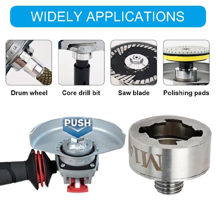 M14 Converter M14 5/8Inch Thread Adapter for X Lock Rusts Proof Metal Improves Control During Cutting