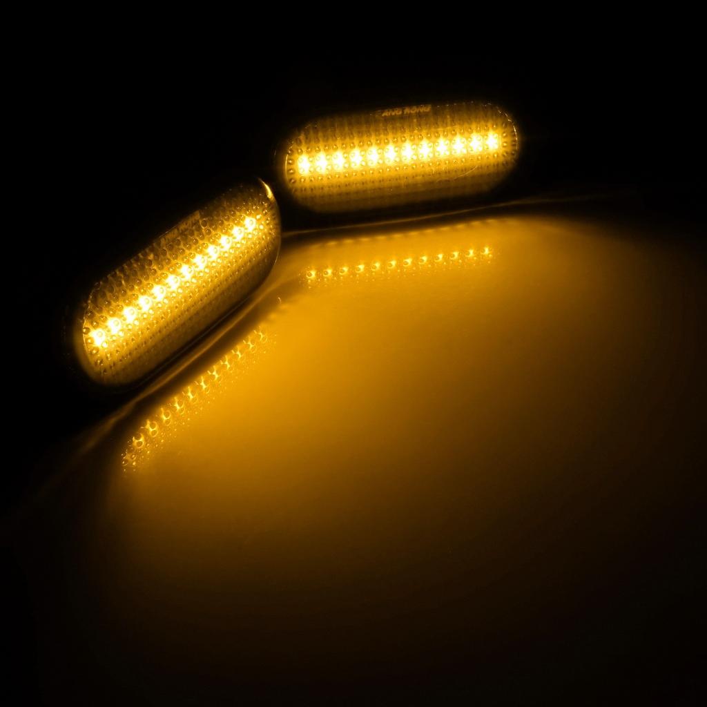 2x Black Lens Side Marker Indicator LED Repeater Light For Opel Vivaro Movano Dacia Duster Logan Nissan Kubistar Primastar X83