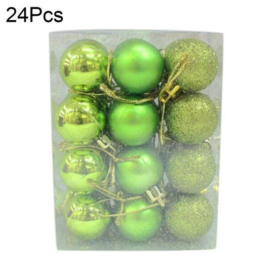 24 ks 3cm plastové koule na vánoční stromeček Ozdoby na domácí párty závěsné ozdoby