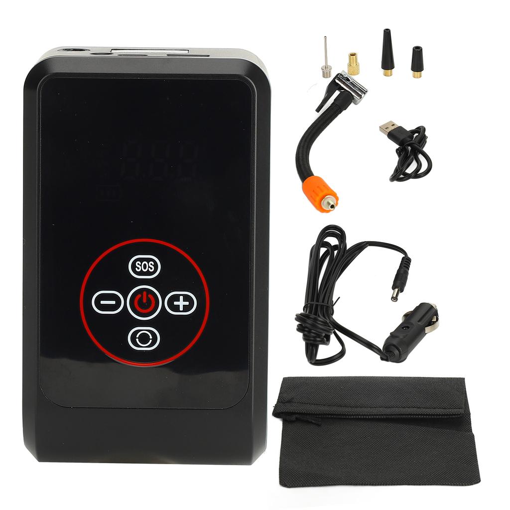 Car Tire Inflator Portable Air Compressor 80W Power 50L min 3600mAh 150PSI Cordless Air Pump with Nozzles 7.4V