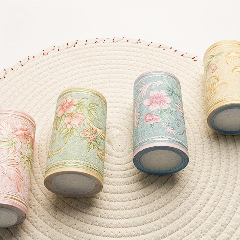 A Roll Self-Adhesive Waterproof PVC Wall Decal Fresh 3D Flower Border Wall Sticker New Wallpaper Bedroom 3D 10.5cmx5m