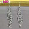 925 Sterling Silver Intertwined Network Drop Earrings Jewelry