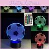 Night Led 3d Light Football Desk Lamp Illuminating Lights 7 Color Gift Remote