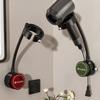 Rotating Hair Dryer Holder Angle Adjustable Hairdryer Shelf Hairdryer Stand  Bathroom Storage
