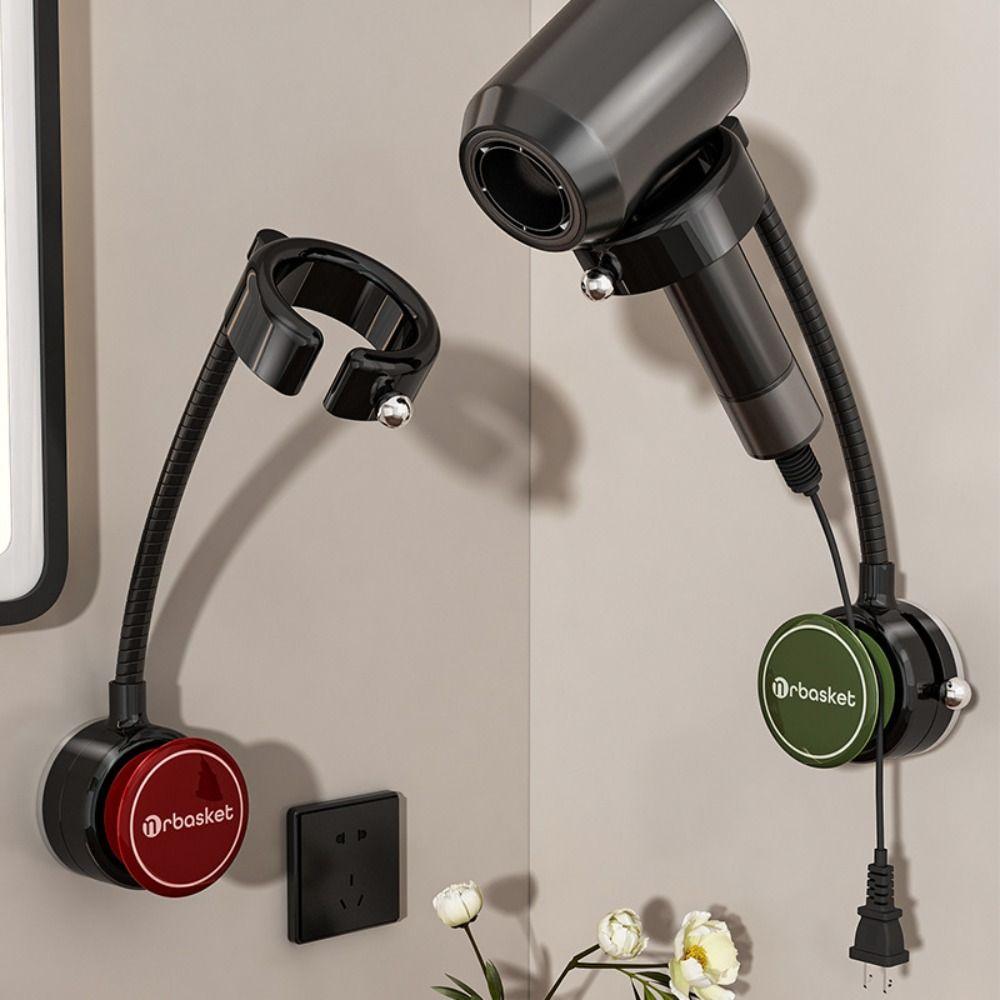 Rotating Hair Dryer Holder Angle Adjustable Hairdryer Shelf Hairdryer Stand  Bathroom Storage