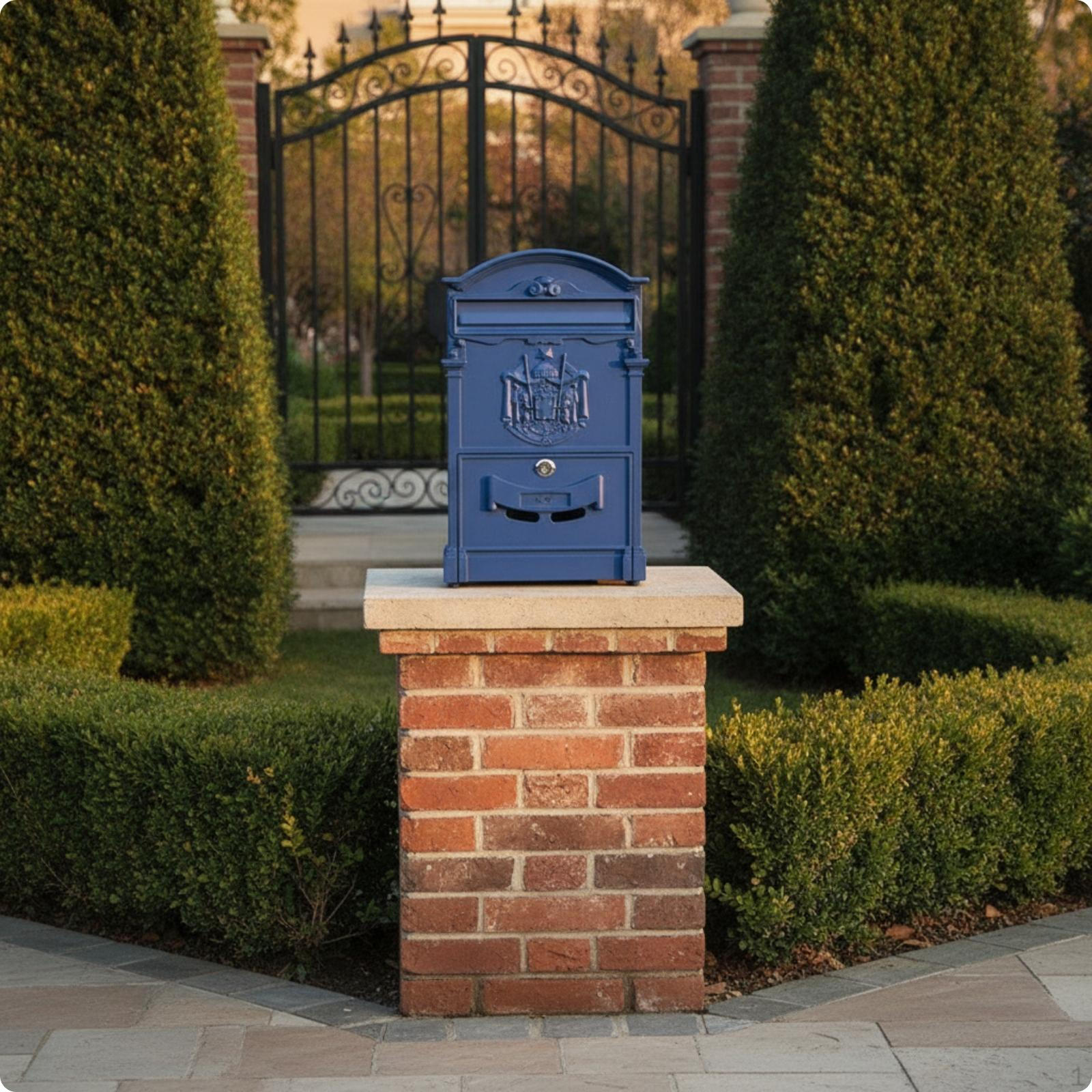 WallMounted Mailbox with Lock Ornate Baroque