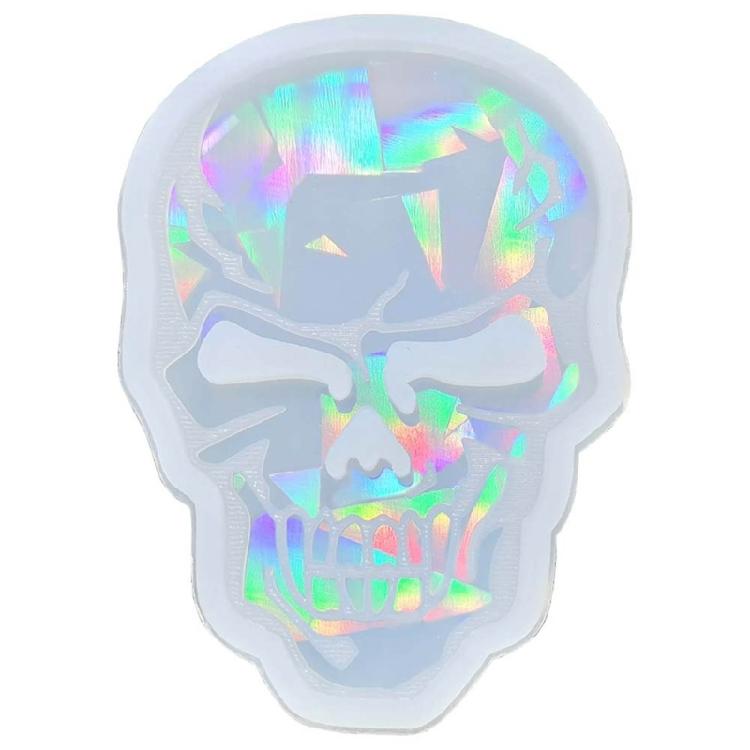

Handmade Crafts Resin Molds Skull Shaped Silicone Mold Keychains Earring Necklace Pendant Making Tool 1 белый