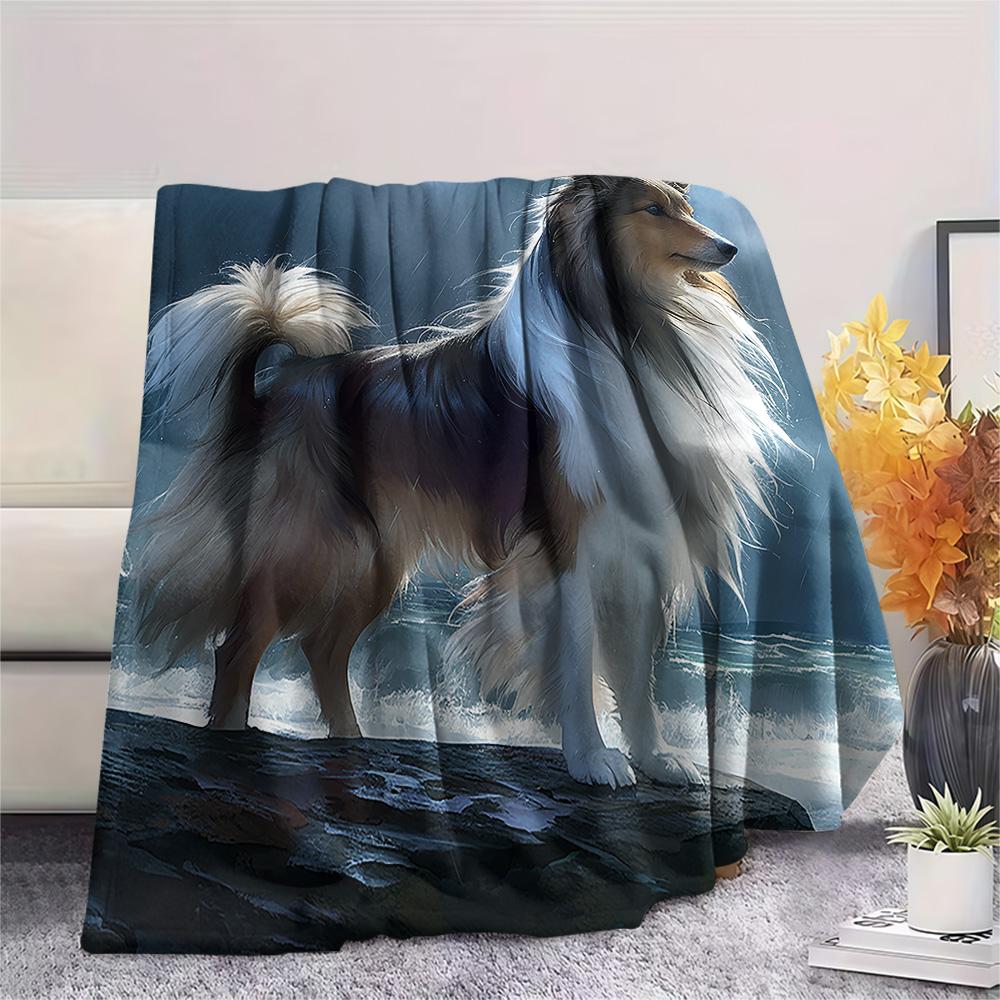 Australian Shepherd Print Flannel Blanket, High quality Comfortable for All Seasons, Home Decor, Warmth and Comfort, Perfect for Christmas Gifts