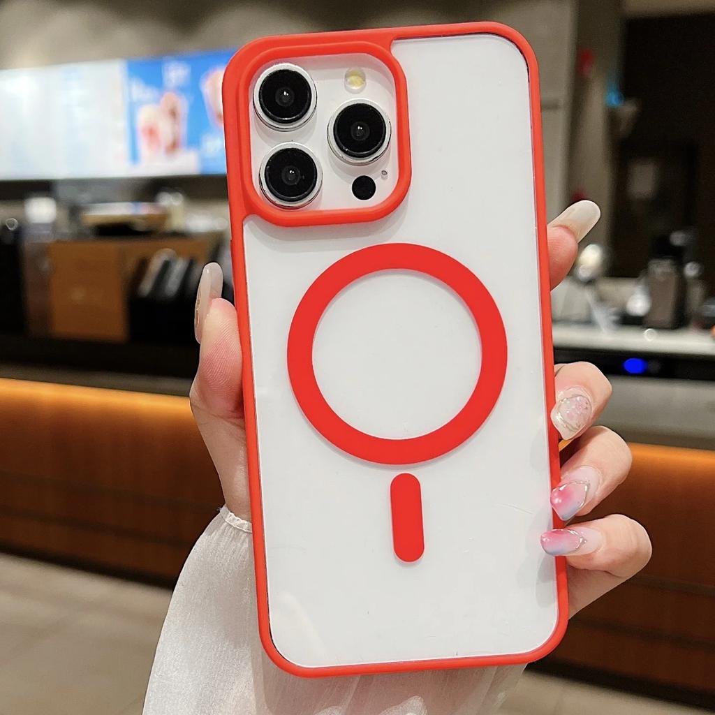 Slim Fit Magnetic Case for For Iphone 17 16 15 14 Plus 13 12 11 Pro Max Case For Magsafe Transprent Case Shockproof Protective Cover