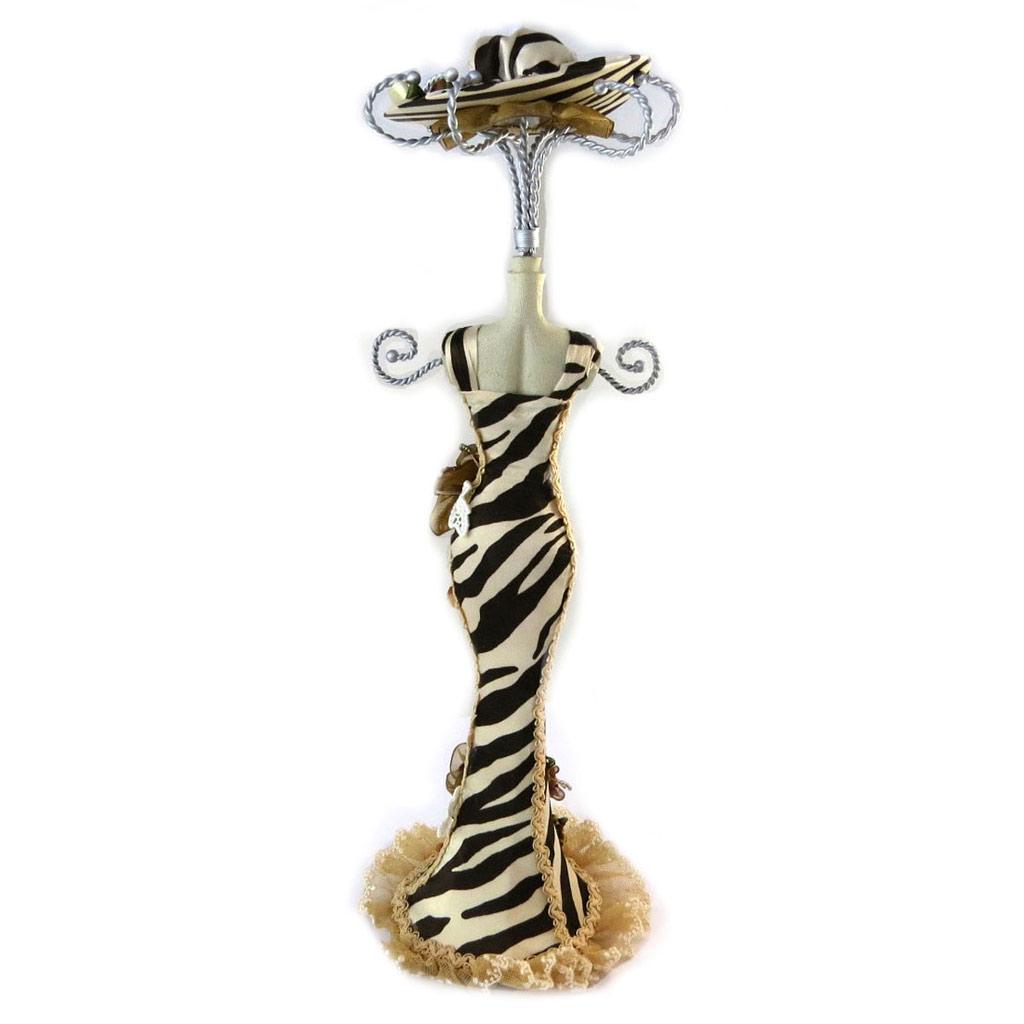 Les Trésors De Lily [E7078] - Držák na náhrdelník 'Belle Epoque' hnědo-béžový