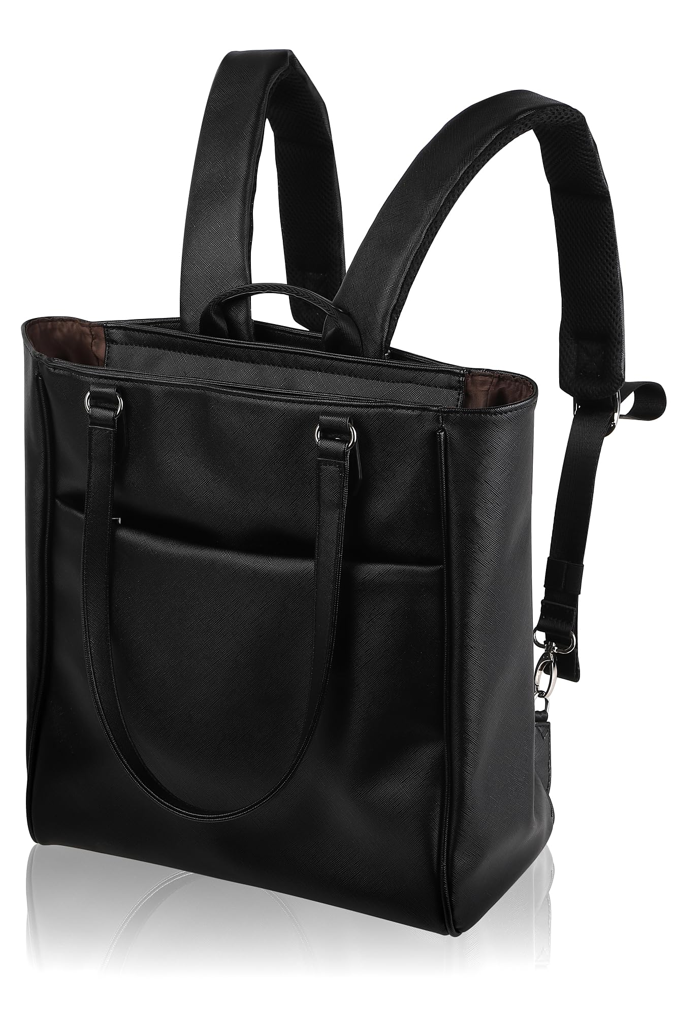 Женский деловой рюкзак Mura, Черный, Может использоваться как сумка-тоут