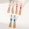 Elegant Baroque Tassel Pendant Earrings - Light Luxury Dangle Studs for Women