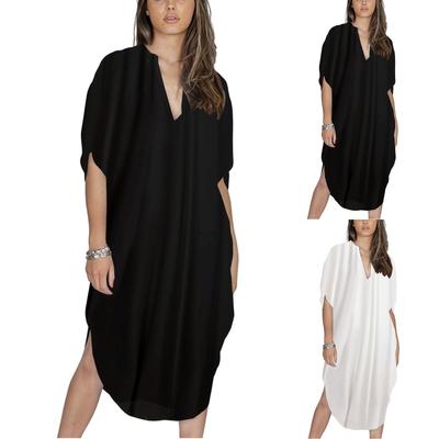 Beach Coverup Colorful Floral Printed Vacation Loose Robe Bikini Sun Shirt