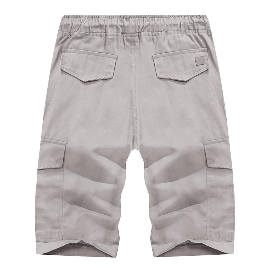 Men Summer Fashion Casual Solid Basic Loose Quick-drying Shorts Beach Pants