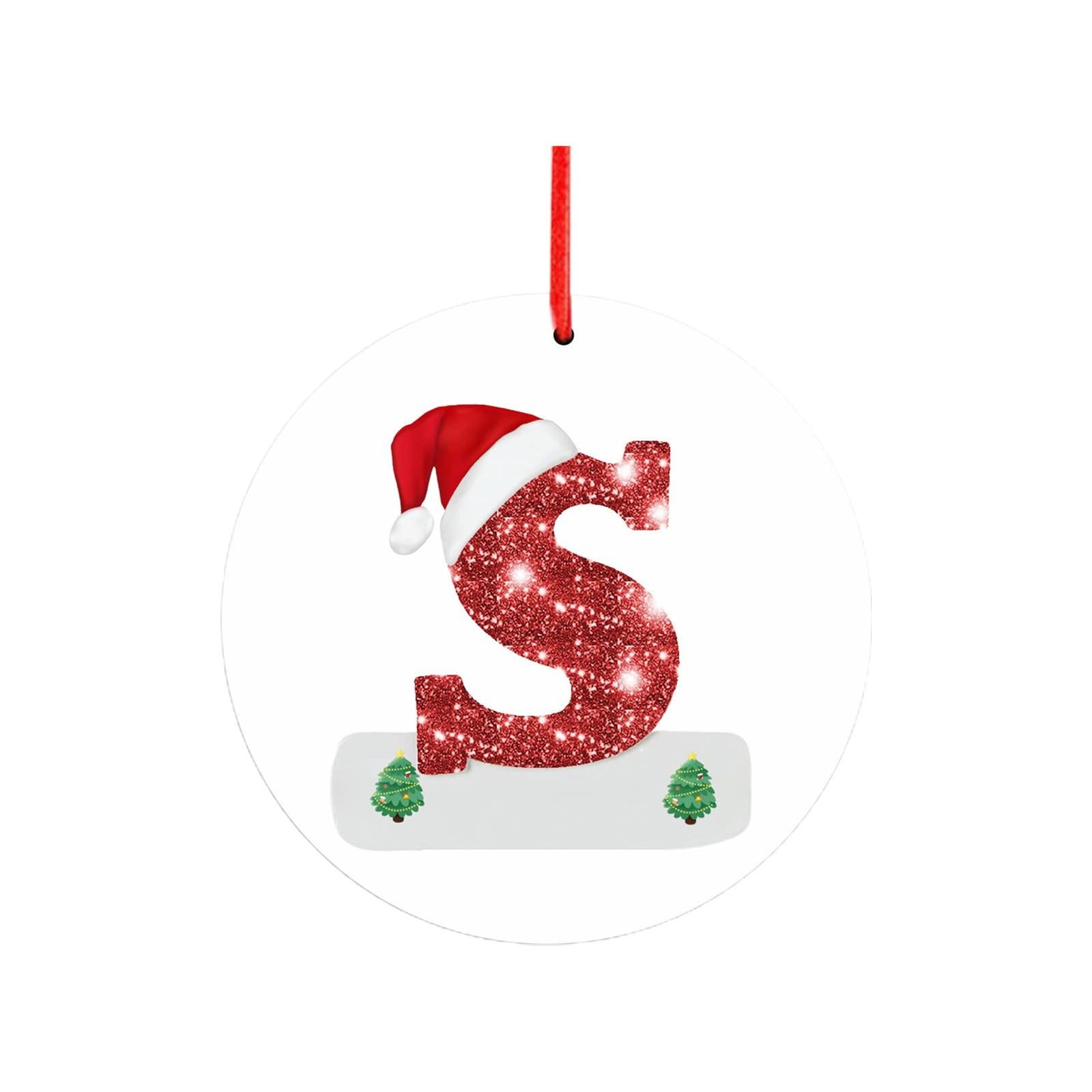 

26 английских букв Рождественская подвеска Маска Снеговик Рождественская елка Подвеска One Size